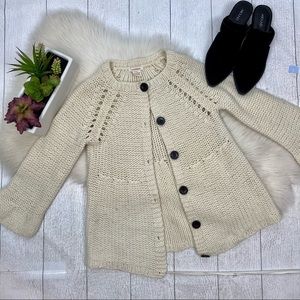 Sundance Lambswool Knit Sweater Cardigan size M